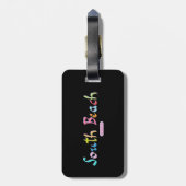 South Beach, Miami FL Bagagelabel (Achterkant verticaal)