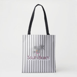 South Beach Miami, FL, tropisch, koel Tote Bag