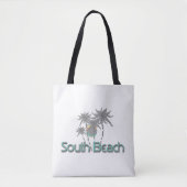 South Beach Miami, FL, tropisch, koel Tote Bag (Voorkant)