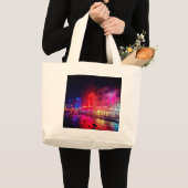 South Beach, Miami, Florida Art Deco Grote Tote Bag (Voorkant (product))