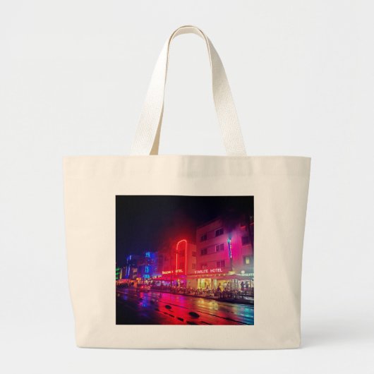 South Beach, Miami, Florida Art Deco Grote Tote Bag (Voorkant)