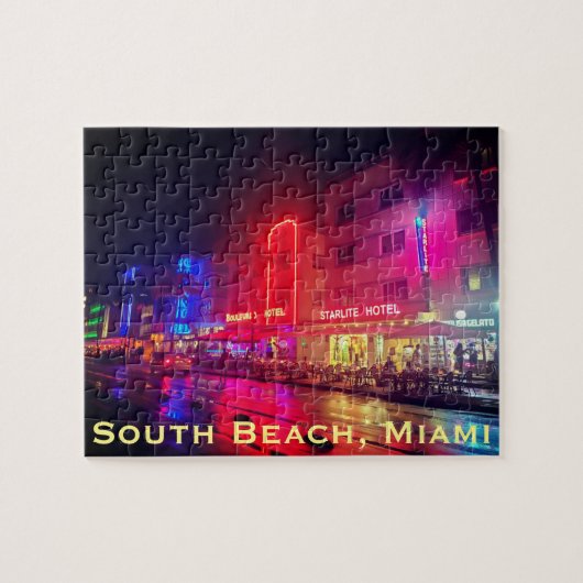 South Beach, Miami, Florida Art Deco Legpuzzel (Horizontaal)