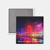 South Beach, Miami, Florida Art Deco Magneet (Voorkant / Achterkant)