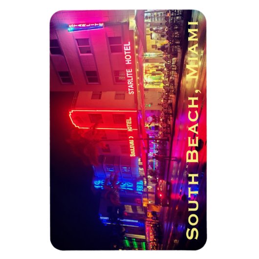 South Beach, Miami, Florida Art Deco Magnet Magneet (Verticaal)
