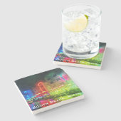 South Beach, Miami, Florida Art Deco Stenen Onderzetter (Zijkant)