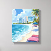 South Beach Miami Florida Canvas Afdruk (Voorkant)