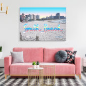 South Beach Miami, Florida City Uitzicht Canvas Afdruk (Insitu (Woonkamer))