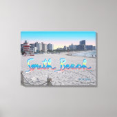 South Beach Miami, Florida City Uitzicht Canvas Afdruk (Voorkant)