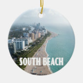 South Beach Miami Florida Coast foto Keramisch Ornament (Voorkant)