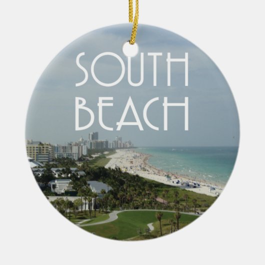 South Beach Miami Florida foto Keramisch Ornament (Voorkant)