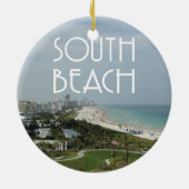 South Beach Miami Florida foto Keramisch Ornament (Achterkant)