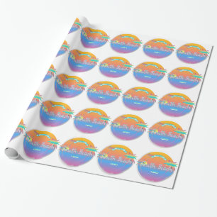 South Beach, Miami, Florida met Palms Cadeaupapier