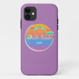 South Beach, Miami, Florida met Palms Case-Mate iPhone Case