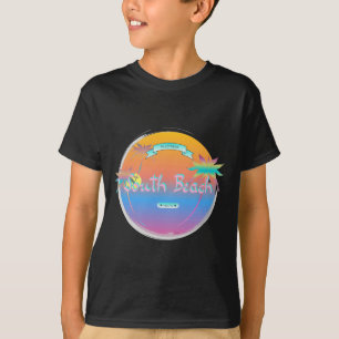 South Beach, Miami, Florida met Palms T-shirt