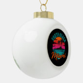 South Beach Miami Florida Palm Trees Beach Keramische Bal Ornament (Links)