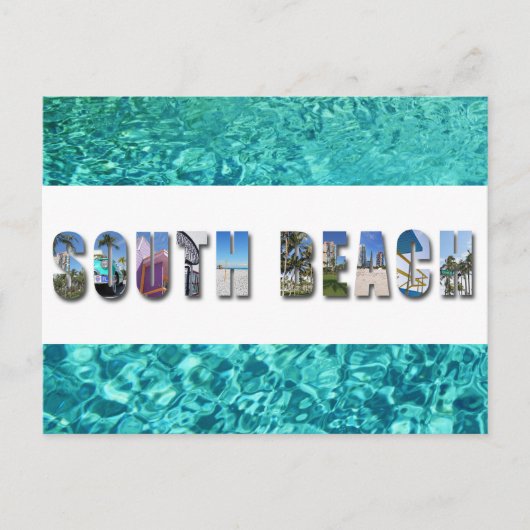 South Beach Miami Florida Reisfoto Briefkaart (Voorkant)