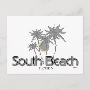 South Beach Miami Gray Palms Briefkaart