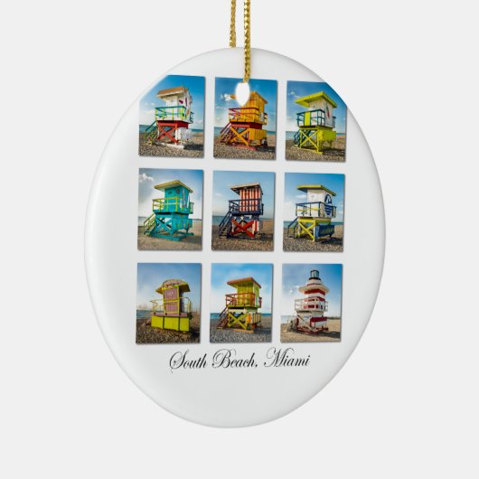 South Beach, Miami Life Guard Shacks Keramisch Ornament (Rechts)