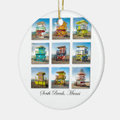 South Beach, Miami Life Guard Shacks Keramisch Ornament (Links)