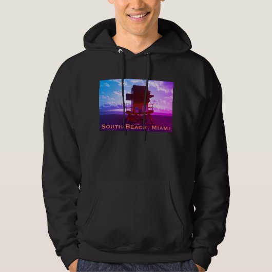 South Beach, Miami Lifeguard Tower (Ocean Rescue) Hoodie (Voorkant)