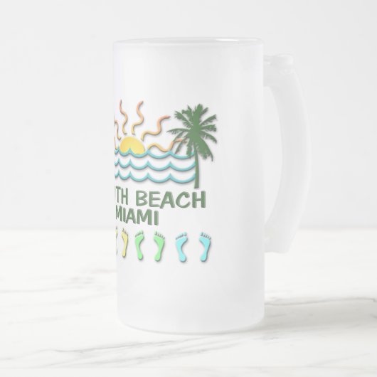 South Beach Miami Matglas Bierpul (Voorkant rechts)