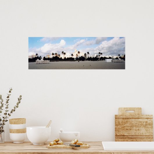 South Beach Miami Panorama Poster (Keuken)