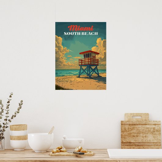 South Beach Miami Poster (Keuken)