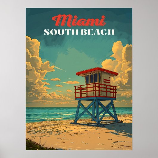  South Beach Miami Poster (Voorkant)