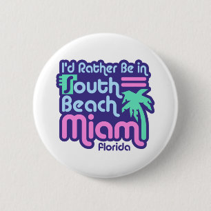 South Beach Miami Ronde Button 5,7 Cm