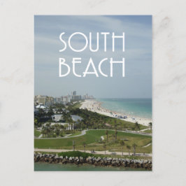 South Beach Miami skyline foto Briefkaart