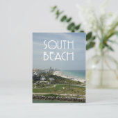South Beach Miami skyline foto Briefkaart (Staand voorkant)