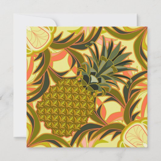 South Beach Pineapple Flat Card (Voorkant)