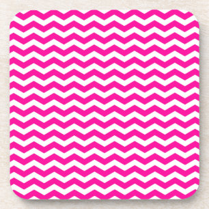 South Beach Pink Wave Chevron Bier Onderzetter