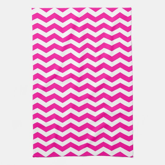 South Beach Pink Wave Chevron Theedoek (Verticaal)