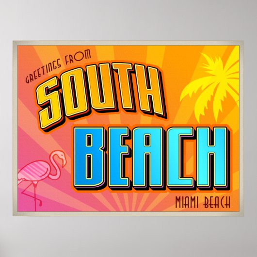 SOUTH BEACH POSTER (Voorkant)