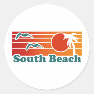 South Beach Ronde Sticker