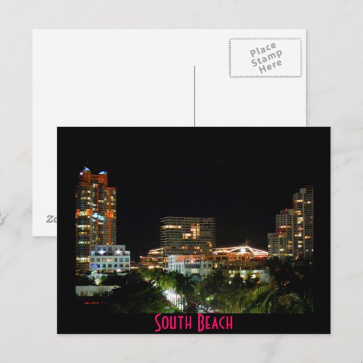 ~South Beach~ SOUTH BEACH, SOFI, BRIEFKAART (Voorkant / Achterkant)