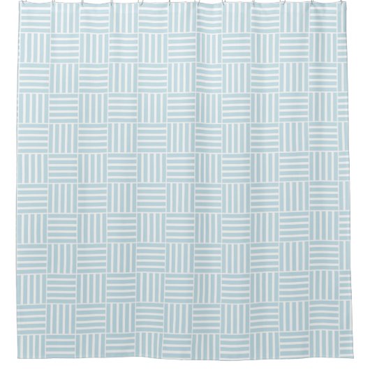 South Beach Stripe aqua Shower Curtain Douchegordijn (Voorkant)