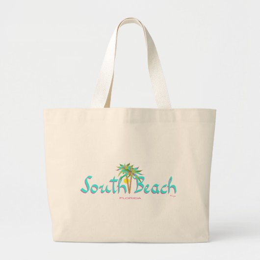 South Beach Sun Miami Grote Tote Bag (Voorkant)