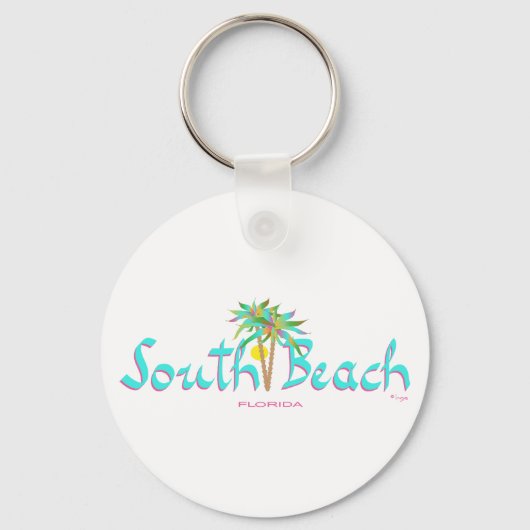 South Beach Sun Miami Sleutelhanger (Voorkant)