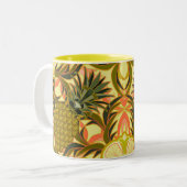 South Beach Tropical Pineapple Tweekleurige Koffiemok (Voorkant links)