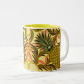 South Beach Tropical Pineapple Tweekleurige Koffiemok (Voorkant rechts)