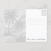 [South Beach Vibes] Colorful Retro Palm Trees Briefkaart (Achterkant)
