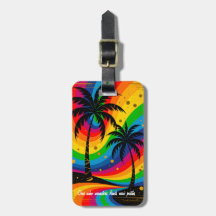 [South Beach Vibes]  Colorful Tropical Palm Tree