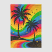 [South Beach Vibes] Retro Pop Art Deco Palm Trees Tissuepapier (Voorkant)