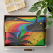 [South Beach Vibes] Retro Pop Art Deco Palm Trees Tissuepapier (Geschenk)