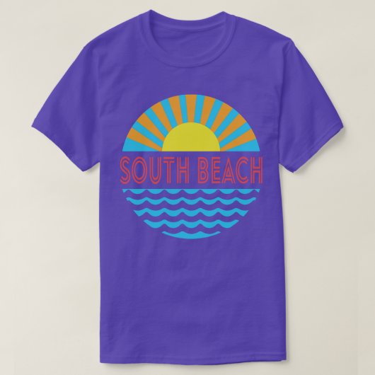 South Beach zon en golven T-shirt (Design voorkant)