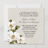 South Belle Magnolias Custom Wedding Invitation Kaart (Voorkant)