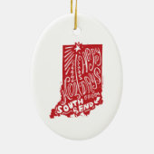 South Bend Indiana Holiday Tree Ornament (Achterkant)