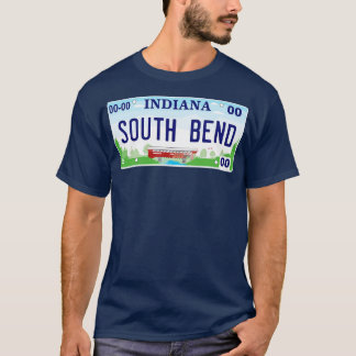 South Bend Indiana License Bord T-shirt
